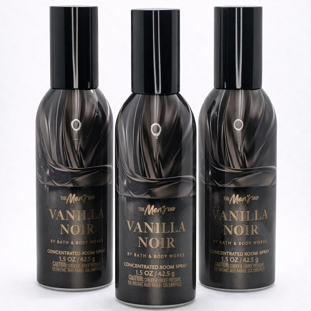 Bath & Body Works 3Pack VANILLA NOIR Room Spray